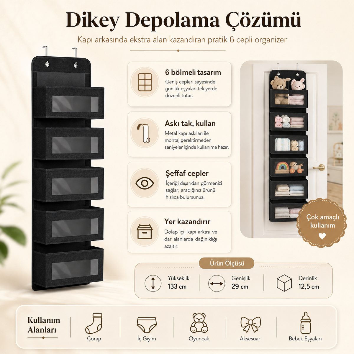Kapı arkası Organizer