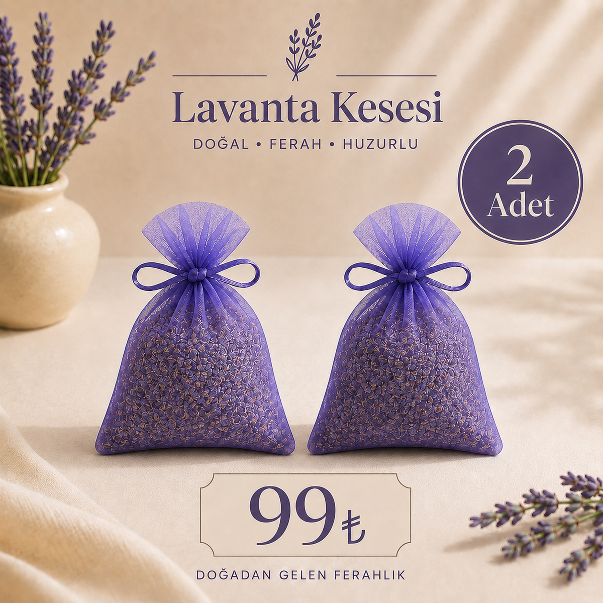 Lavanta Kesesi 2 Adet