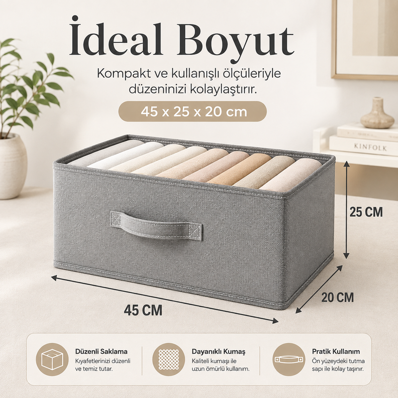 Ferahome Dolap Düzenleyici 45x25x20